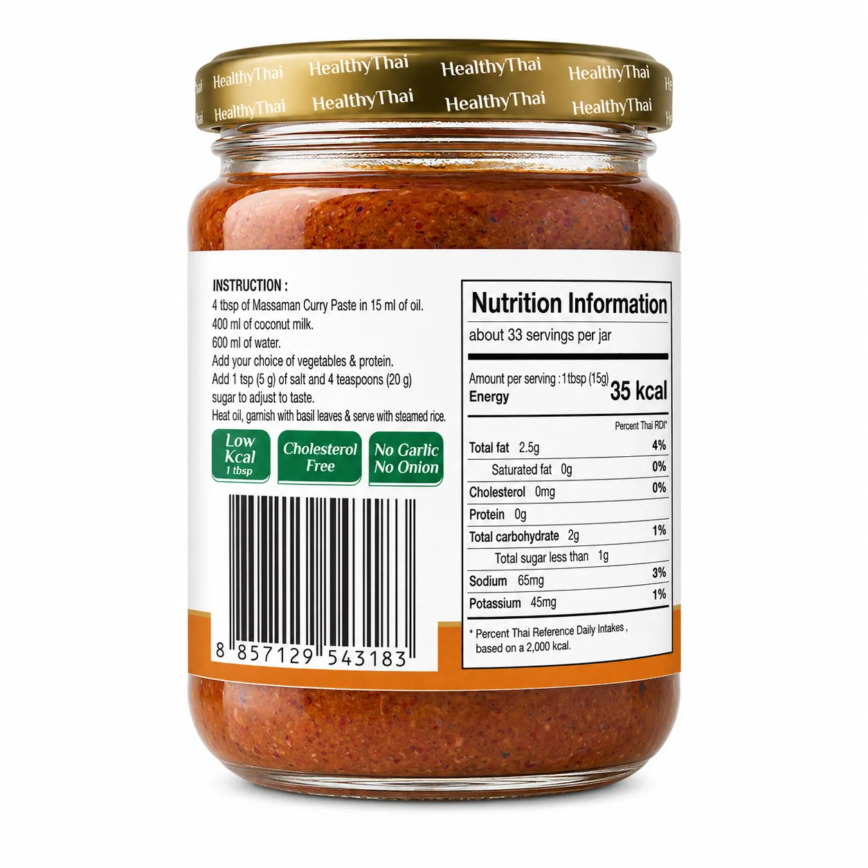 Premium Massaman Curry Paste 500g 02 - Healthy Thai Premium Massaman Curry Paste 500g - Image 2